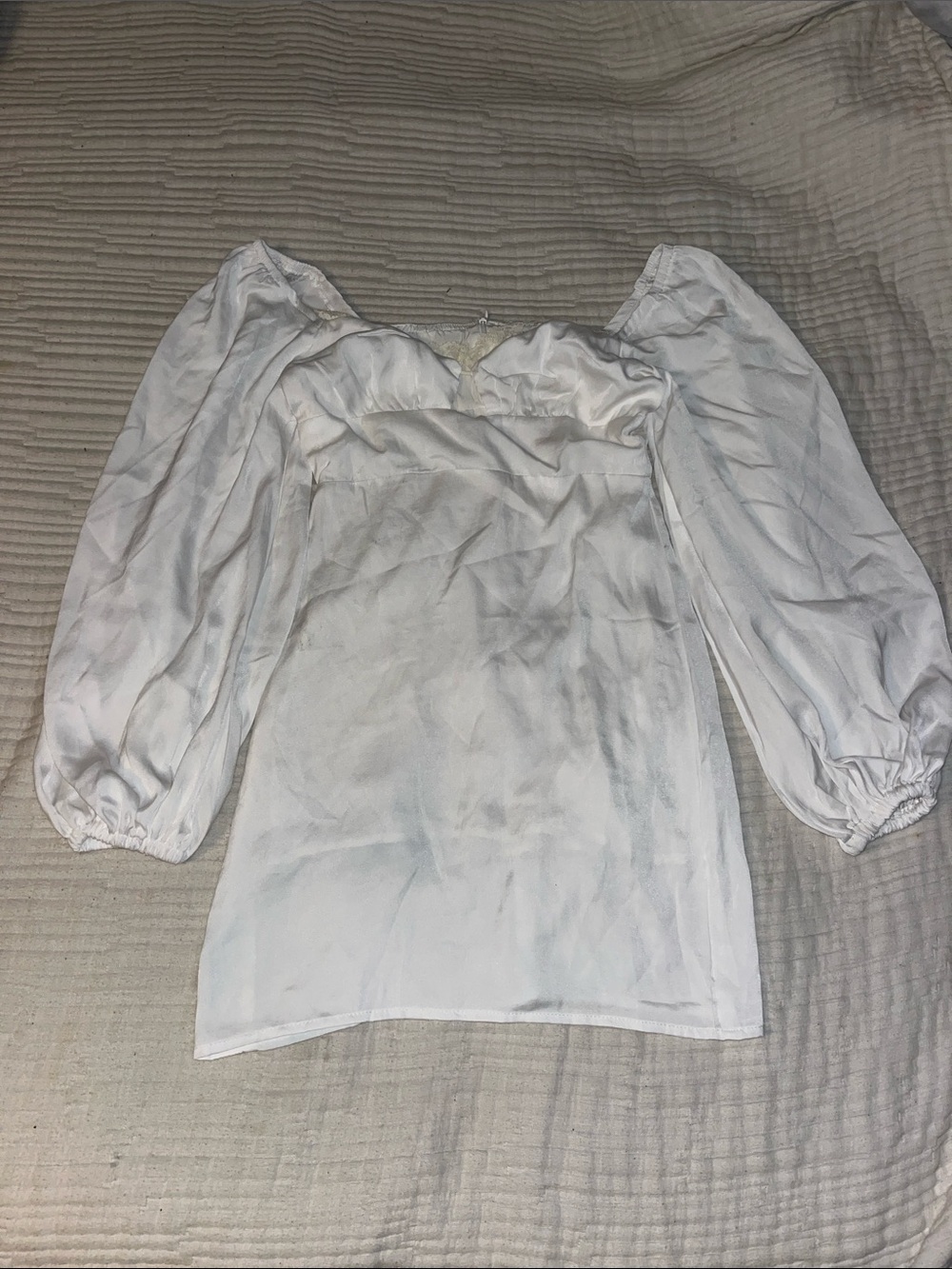 Princess Polly White Puff Sleeve Square Neck Blouse